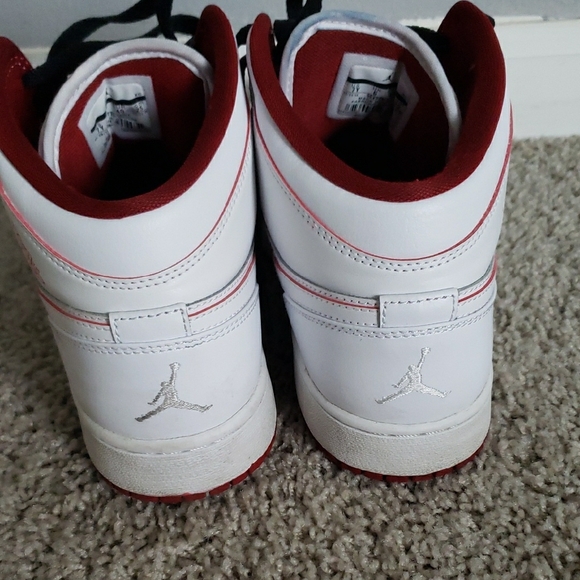 Jordan Red and White Sneakers - Picture 3 of 5